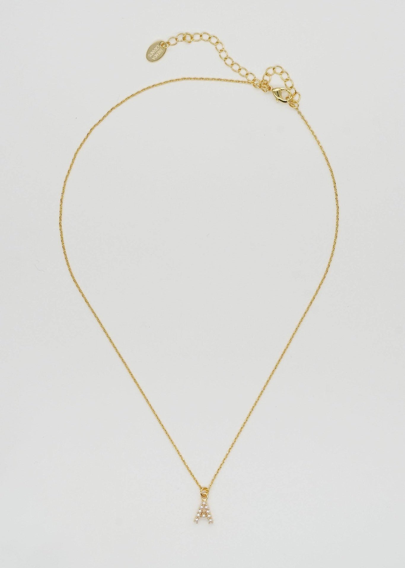 Dainty Love Pearl Initial Necklace - The Pink Pineapple 850