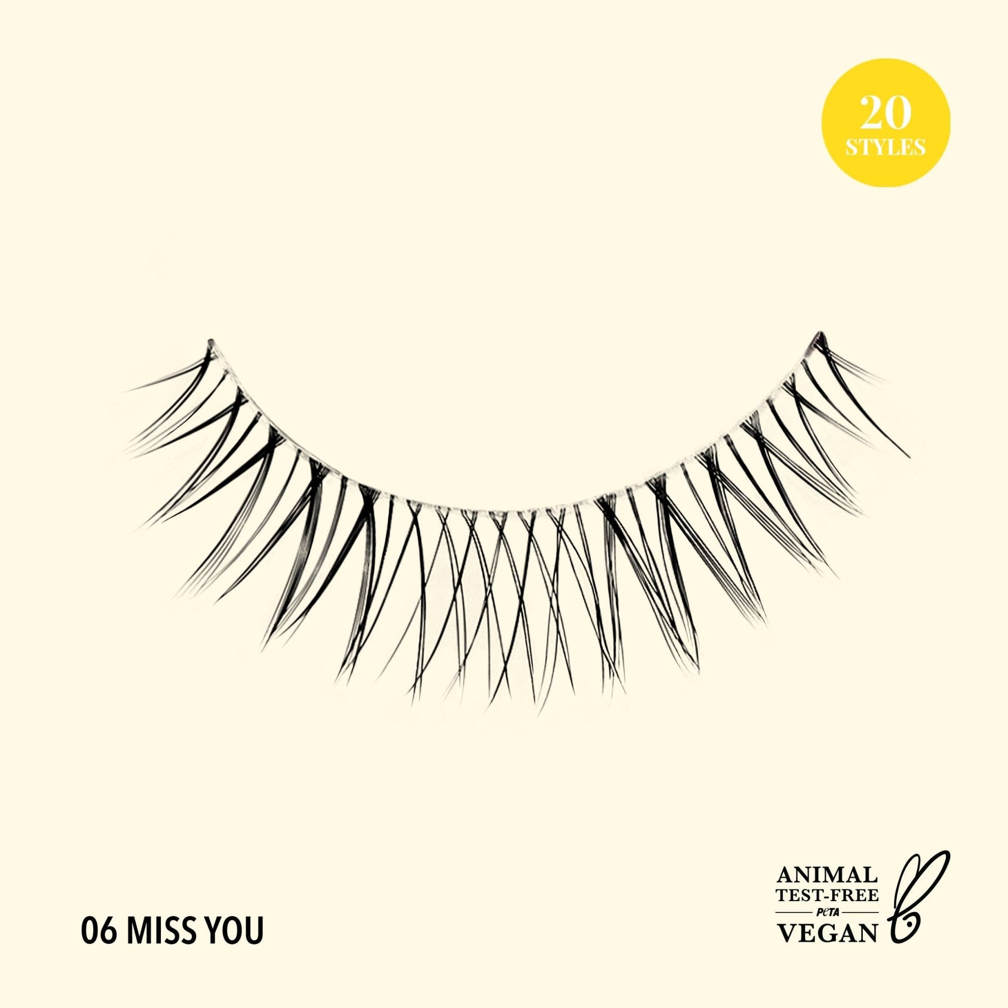 {FINAL SALE} Natural Effect Bionic Vegan Faux Lashes (006, Miss you) - The Pink Pineapple 850