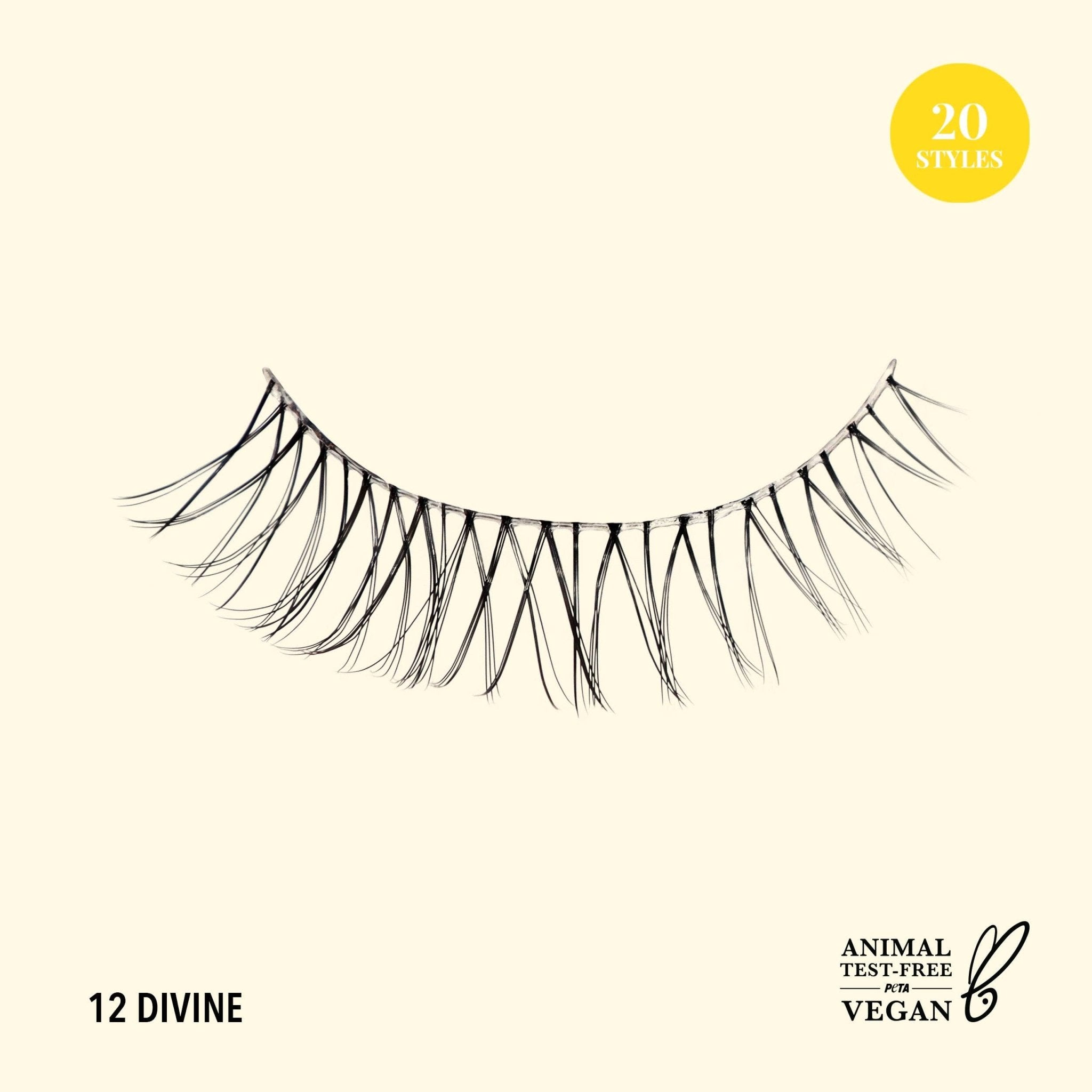 {FINAL SALE} Natural Effect Bionic Vegan Faux Lashes (012, Divine) - The Pink Pineapple 850