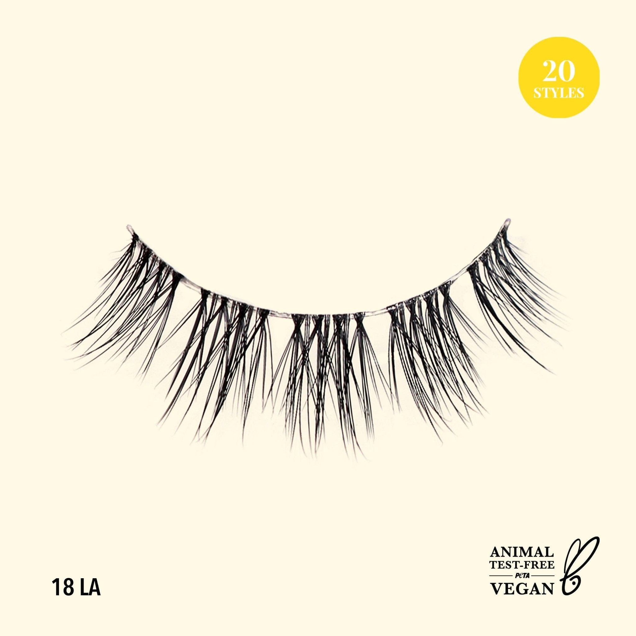 {FINAL SALE} Natural Effect Bionic Vegan Faux Lashes (018, LA) - The Pink Pineapple 850