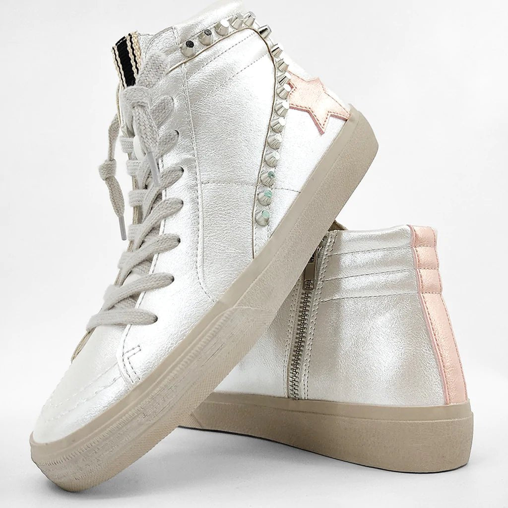 {FINAL SALE} Shu Shop Riri Studded High Top Sneaker - The Pink Pineapple 850