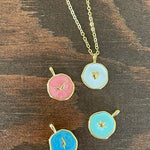 colorful coin pendant necklace