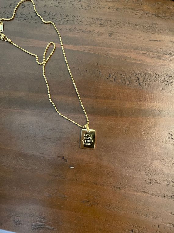 Inspirational Tag Necklace