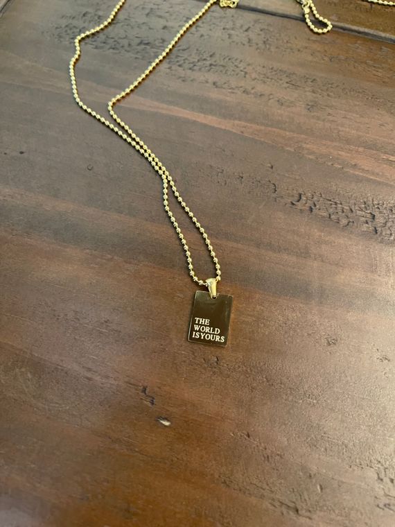 Inspirational Tag Necklace