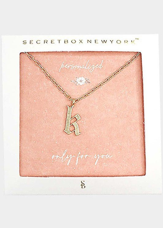 Maggie Initial Necklace - The Pink Pineapple 850