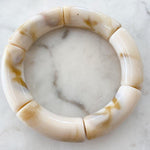 Marbled Tan Solid Acrylic Bangle Bracelet - The Pink Pineapple 850