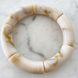 Marbled Tan Solid Acrylic Bangle Bracelet - The Pink Pineapple 850