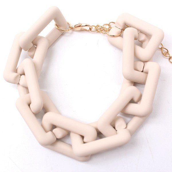Matte Colorful Chain Bracelet - The Pink Pineapple 850