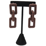 Matte Drop Chain Earrings - The Pink Pineapple 850