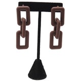 Matte Drop Chain Earrings - The Pink Pineapple 850