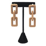 Matte Drop Chain Earrings - The Pink Pineapple 850