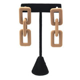 Matte Drop Chain Earrings - The Pink Pineapple 850