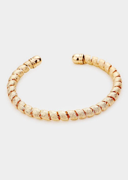 Metal Telephone Cord Cuff Bracelet - The Pink Pineapple 850