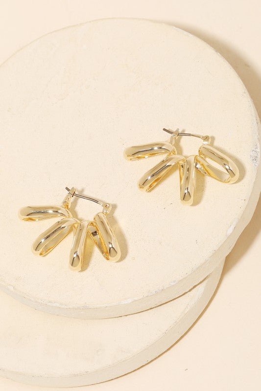 Ornate Spiral Huggie Earrings - The Pink Pineapple 850