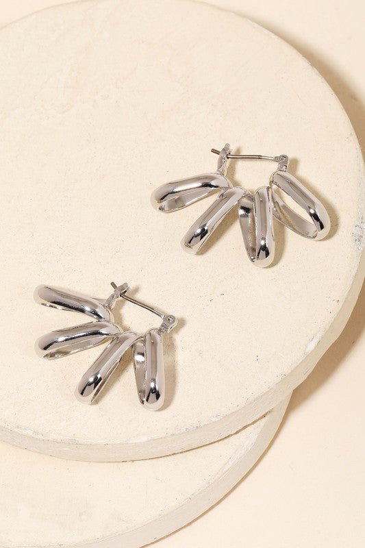 Ornate Spiral Huggie Earrings - The Pink Pineapple 850