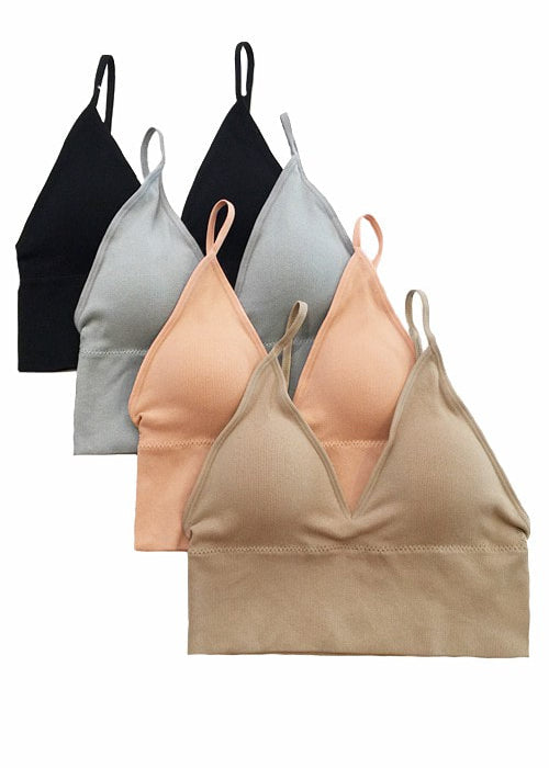 Adelaide Seamless Ribbed Bralette Taupe