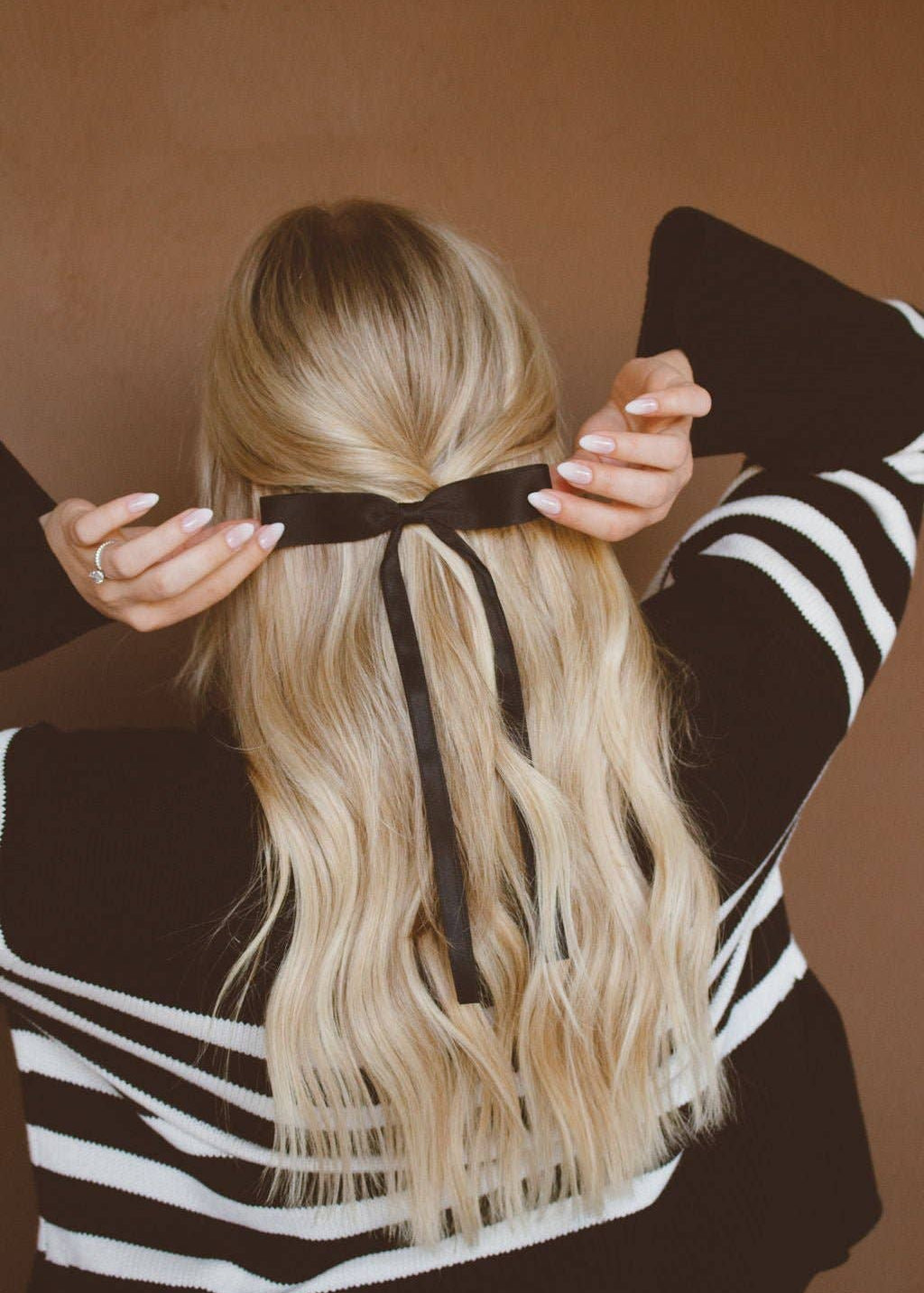 Satin Ribbon Long Bow Clip - The Pink Pineapple 850