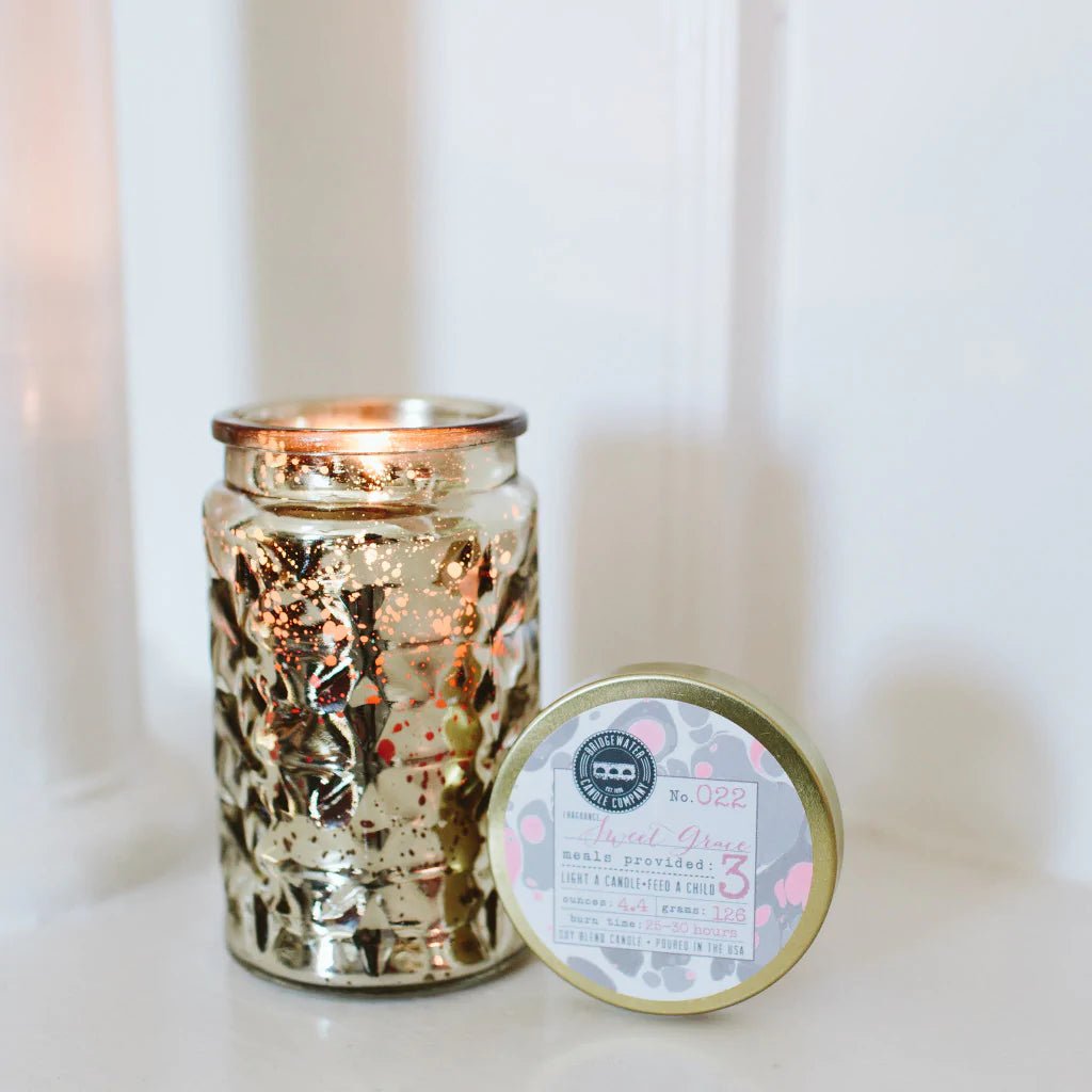 Sweet Grace Gold Glitz Glass Candle - The Pink Pineapple 850