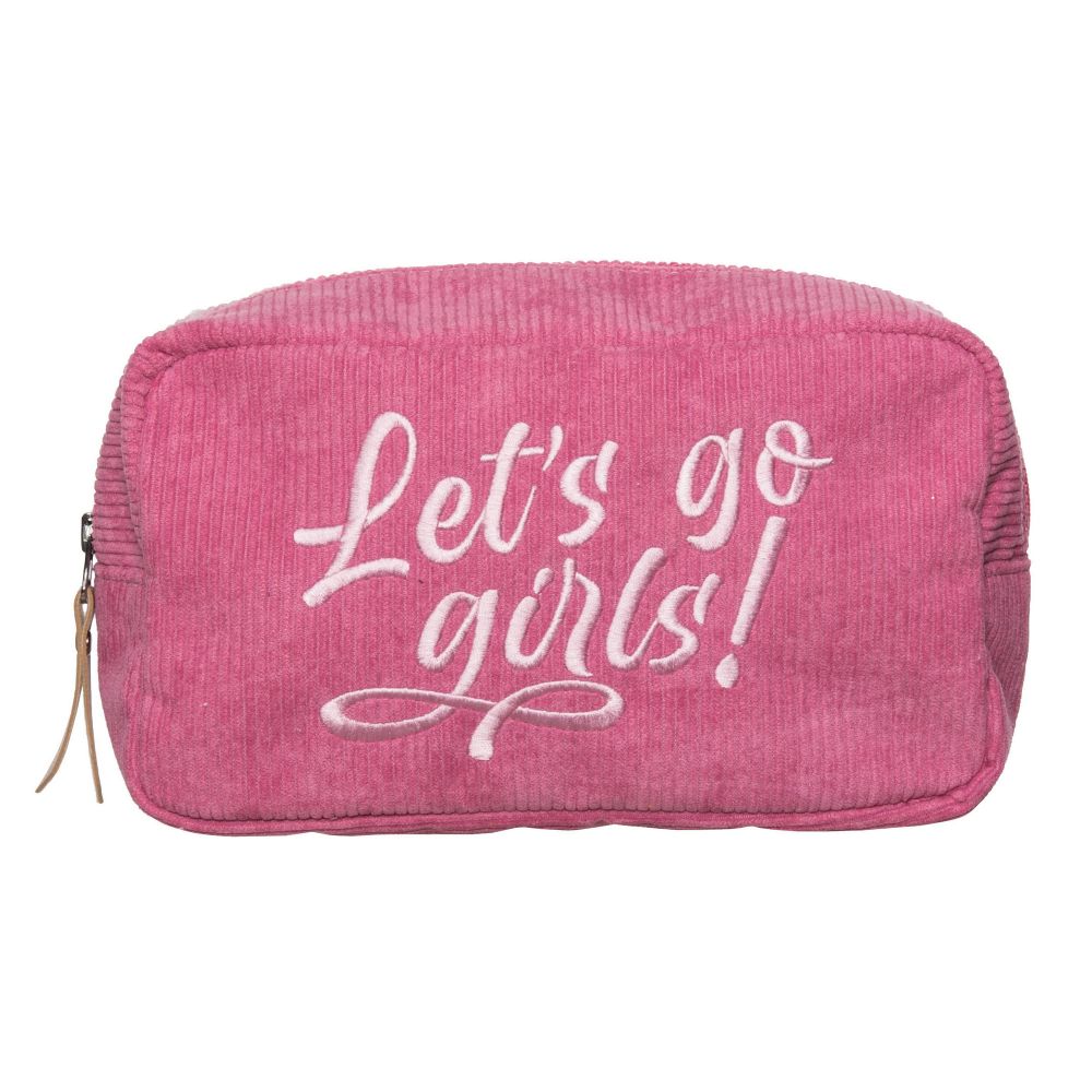 Lets Go Girls Corduroy Cosmetic Bag
